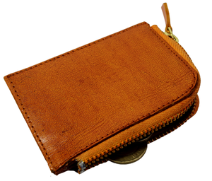 Offre Spéciale mode promotionnelle fermeture à glissière lisse forte huile en cuir naturel tirer tannerie cuir porte-monnaie - Product Image 1