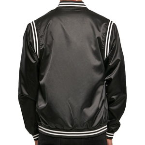 Veste bomber varsity de qualité supérieure en satin pour homme, grandes tailles, pour l'hiver. - Product Image 3