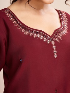 Kurti bordado étnico para mujer con pantalón Salwar de estilo indio Precios a granel para ropa de boda Ropa india y pakistaní - Product Image 6