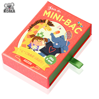 Cartes d'apprentissage en carton personnalisées pour enfants et adultes, avec impression de dessins animés et couleurs