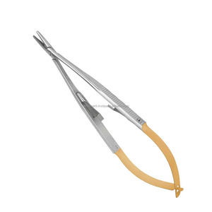 Porte-aiguille Castroviejo Premium en carbure de tungstène TC, instruments microchirurgicaux manuels autoclavables, certifiés CE ISO, vente en gros, les mieux notés - Product Image 5