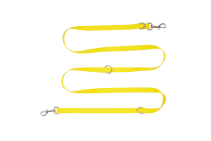 Correa de perro de doble cabeza impermeable de moda amarilla con luces duraderas suaves y elegantes - Product Image 1