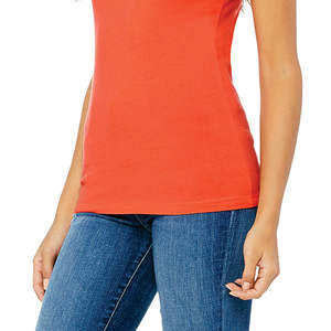 T-Shirt Slim pour femmes, 100% Airlume, en coton peigné et à anneau, 4.2 oz Orange, 32 - Product Image 5