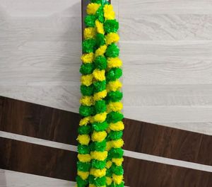 Guirlandes de fleurs de souci artificielles de qualité supérieure tentures multicolores pour Diwali Festival & Ganpati décoration fleur suspendue - Product Image 2