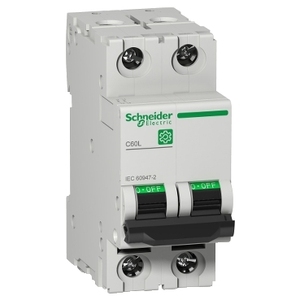 Interruttore Automatico Miniaturizzato (MCB) Schneider Electric M9F17206 Multi9 C60L 2P 6A con Curva C 25kA (IEC/EN 60947-2) - Product Image 1