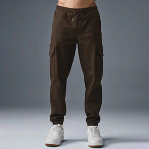Pantalons cargo pour hommes de haute qualité, taille à cordon, pantalons décontractés, plusieurs poches, coton, jogging pour hommes - Product Image 2