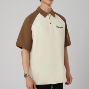 EE. UU. Nueva Polo Camiseta de manga corta de moda para hombre con estilo Llamativo contraste de color Suelto Clásico Turn Down Collar Polo - Product Image 5