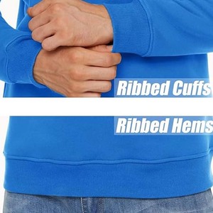 <b>Man</b> Winter <b>Hoodies</b> Pullover <b>Sherpa</b> Fleece Warm Heavyweight Plained Sweats Sweatshirt - Product Image 6