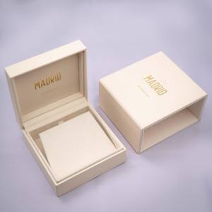 Boîtes à bijoux doublure en velours avec logo personnalisé de Madrid avec extérieur doux au toucher plusieurs couleurs pour emballage de bracelet Cadeau élégant - Product Image 5