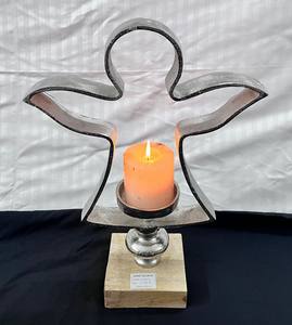 ที่ใส่เทียนรูปนางฟ้าทำด้วยมือฐานโลหะอลูมิเนียมชุบนิกเกิลทองที่เป็นรูปนางฟ้าสำหรับตกแต่งบ้านในเทศกาลคริสต์มาส - Product Image 2