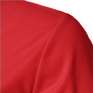 Nouvelle tendance décontracté couleur unie pour hommes avec logo personnalisé col ample respirant polos de haute qualité - Product Image 6