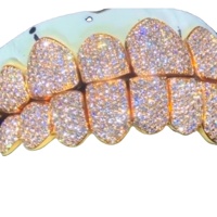 Joyería Hip Hop Personalizada de Plata de Ley 925 con Diamantes Moissanita Iced Out para Dientes, Grillz TG004 Cultivados en Laboratorio