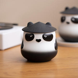 Boîte à thé <span class=keywords><strong>panda</strong></span> créative boîte-cadeau boîte de rangement scellée fleur thé thé noir boîte en céramique cadeaux d'ameublement - Product Image 2