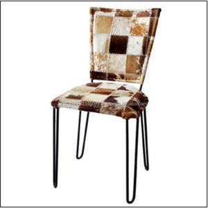 Chaise de salle à manger moderne en tube d'acier en cuir de vachette pour café, bar et restaurant, meubles de maison pour l'école et l'entrepôt - Product Image 4