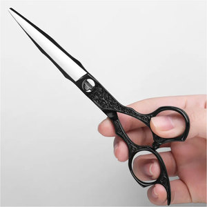 Tijeras para el cabello BARRACUDA 5 para diestros de 5,5 pulgadas, mango de cerámica de acero inoxidable de alta calidad, tijeras de peluquero baratas para cortar el cabello - Product Image 2