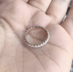 925 <b>Sterling</b> <b>Silver</b> Vintage Gold Plated Wedding Engagement <b>Ring</b> with 5 Stone Bezel-Set Round Moissanite 5 Gram Wedding Jewelry - Product Image 2