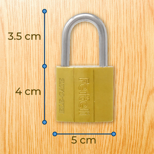 Short <b>Hook</b> 50mm Keyed Iron Padlock Steel Safety Device - Product Image 3