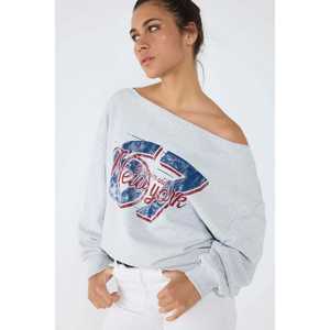 Sudadera Gris Estampada de Nueva York - Product Image 1