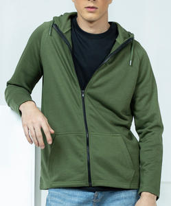 New Fashion 2026 High Quality Pullover Men <b>French</b> Terry Eco-Friendly Embroidered Plus Size Custom 3D Full Face Zip up Hoodie - Product Image 1