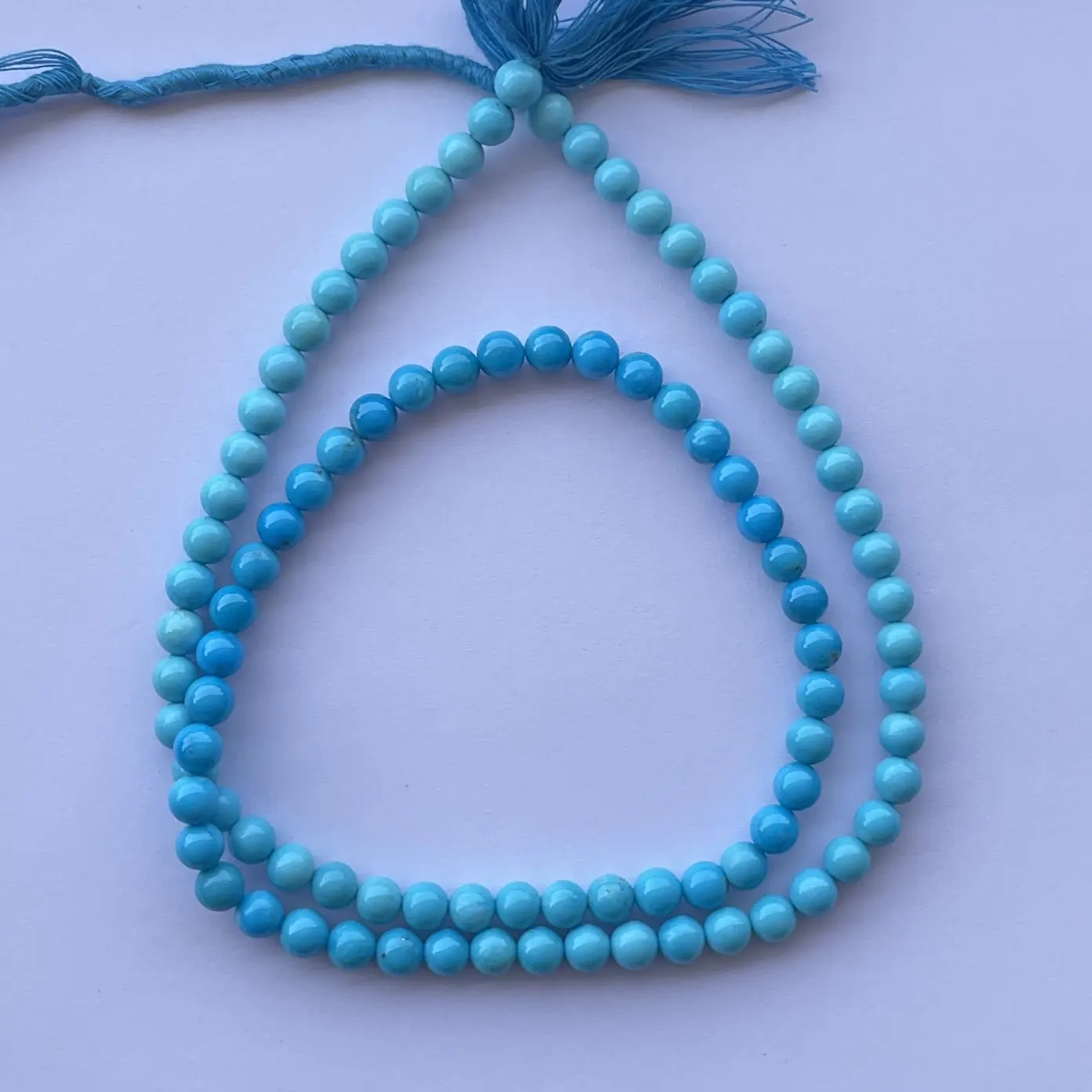 6mm 8mm 10mm naturel bleu Arizona Turquoise lisse forme ronde perles de pierres précieuses brin fabrication de bijoux prix usine Alibaba bricolage