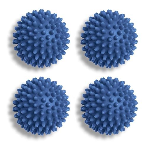 Whitmor Tumble Dryer Balls-Eco-Friendly Fabric Softener Alternative (Set of 4 Reusable 110G) Blue Color