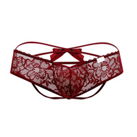 Low Waist Micro Perspective Spitze Männliches Dreieck Bett Verführer ische Kleine Tasche Hüfte Sexy Jungen Unterwäsche Dünne Flache Hose