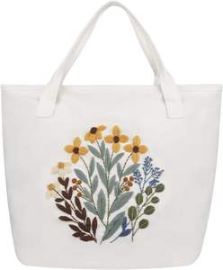 Sac fourre-tout en toile de coton biologique avec broderie personnalisée pour le bricolage, la publicité, cadeau Sacs fourre-tout 100% coton pour femmes OEM fabriqués au Vietnam - Product Image 1