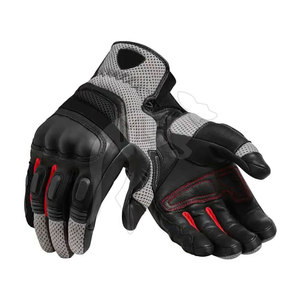 Guantes de moto de protección de mano de dedo completo de cuero suave Guantes de carreras de motos transpirables - Product Image 4