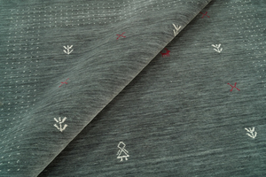 Alfombra Gabbeh de Lana Tejida a Mano, Verde Bosque, Diseño Tribal Minimalista, Alfombra Grande para Piso, Decoración Acogedora para el Hogar 3023 - Product Image 6