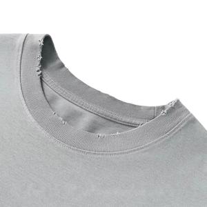 เสื้อยืดแขนสั้นพิมพ์ลาย DTG เสื้อยืดฮิปฮอปแขนสั้นผ้าคอตตอนมีน้ำหนักมาก100% ออกแบบได้ตามต้องการ - Product Image 2