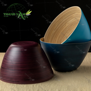 Juego artesanal de bambú personalizable, vajilla ecológica hecha a mano, cuenco clásico OEM para ensalada, sopa, fideos - Product Image 1