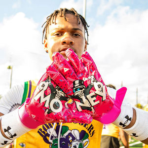 Gants de football américain de qualité supérieure, légers, adhérents, antidérapants, avec une forte adhérence et un ajustement confortable, au meilleur prix de gros - Product Image 4