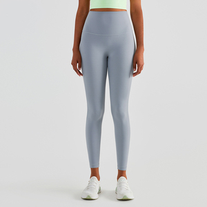 Leggings de yoga souples pour femmes, taille haute, sans couture avant, avec poche, effet push-up, en nylon et élasthanne à 19%, pour la salle de sport et le fitness - Product Image 4