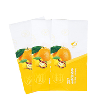 Étiquettes thermorétractables en film plastique PET/PP imperméable de couleur jaune personnalisées en gros pour l'emballage des jus