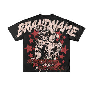 Nueva venta al por mayor de alta calidad personalizada Drop Shoulder Heavyweight Streetwear Vintage Boxy algodón de gran tamaño recortado Hip Hop camisetas - Product Image 2