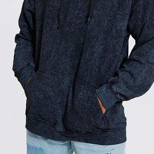 Sweats à capuche délavés à l'acide de qualité supérieure pour hommes Basics Cotton Blended Logo personnalisé sweats à capuche unisexes délavés à l'acide - Product Image 5