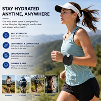 Bouteille d'eau en silicone personnalisée avec logo, brassard d'hydratation pour la course à pied, la course de marathon, le cyclisme et la gym