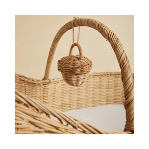 Creative Rattan Bell <b>Christmas</b> Ornament Rustic Tree Hanging Wicker Craft Gift <b>Box</b> Decor Home Party Rattan Bell DIY Holiday - Product Image 4