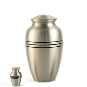 Urnas de cremación de Metal de nuevo diseño moderno de lujo de tamaño personalizado urnas de cremación para adultos humanos funerarios acabado en plata para la mejor calidad - Product Image 6