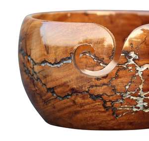Tazón de hilo de madera hecho a mano, regalo para tejer, figura de Lichtenberg, soporte de madeja de hilo, el mejor regalo para madre, cumpleaños, Navidad - Product Image 3