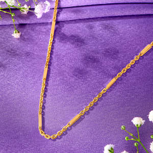 <b>14k</b> <b>Gold</b> Rope <b>Chain</b> for <b>Men</b> with Diamond and Pearl Accents - Product Image 1