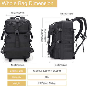 Mochila Deportiva Grande Negra para Hombre, Estilo Academia, para Motocicleta, Fútbol, Sóftbol, Voleibol, con Soporte para Balón y Casco - Product Image 6