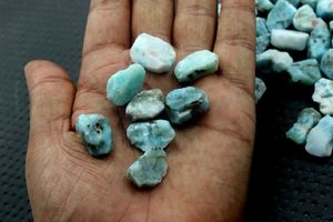 5 piezas maravillosa piedra de meditación tamaño 18-20 MM piedra natal tradicional cruda Natural Larimar piedra preciosa sin tratar Larimar al por mayor - Product Image 4