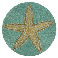 Set de table rond fait main en perles, design tendance, luxe moderne, écologique, 12x12 pouces, couleur et logo personnalisables