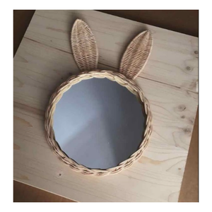 Miroir en rotin tissé à la main du Vietnam, décoration murale de style moderne et traditionnel - Product Image 5