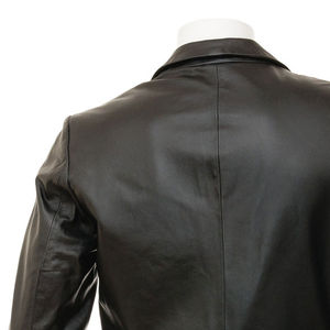 Chaqueta de bombardero de cuero genuino de tamaño regular de moda de calle principal de los hombres de servicios OEM/ropa de invierno única cuello redondo transpirable - Product Image 5