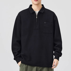 Camisa Polo para Hombre, Otoño, Nueva, Manga Larga, Cuello Solapa, Sudadera, Ropa Exterior, Estilo Casual de Negocios, Holgada - Product Image 1