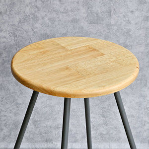 Contemporary High Bar <b>Stool</b> with Pu <b>Cushion</b> and Powder-Coated Iron Legs - Product Image 4