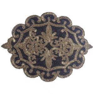 Mantel Individual redondo con cuentas personalizado para manteles de mesa de comedor, mantel Individual bordado a mano con cuentas, camino decorativo para boda - Product Image 6