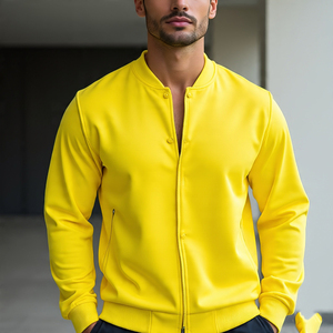 Vestes de football sur piste à col montant pour hommes veste d'entraînement coupe régulière vestes de traqueur de football de course à pied fitness pour hommes - Product Image 6